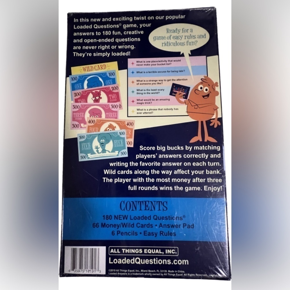 Loaded Answers Family fun party board game cards 4-6 players - Picture 3 of 3